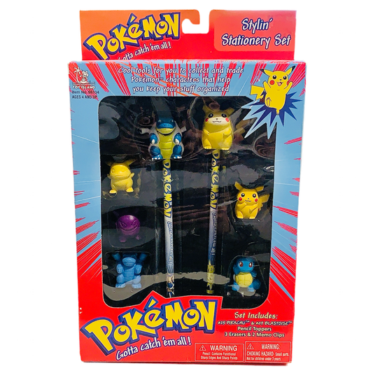 Vintage 1999 Pokémon Stationary Set Pencil Sharpener Eraser