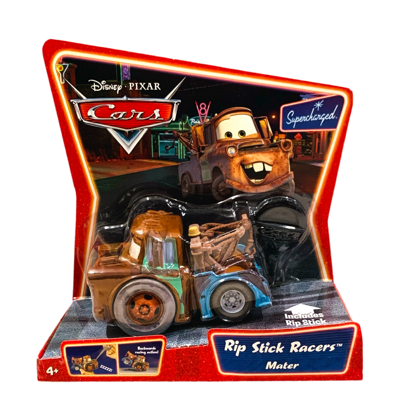 Disney Pixar Cars Supercharged Rip Stick Racers Boost, Mater or Lightning McQueen,