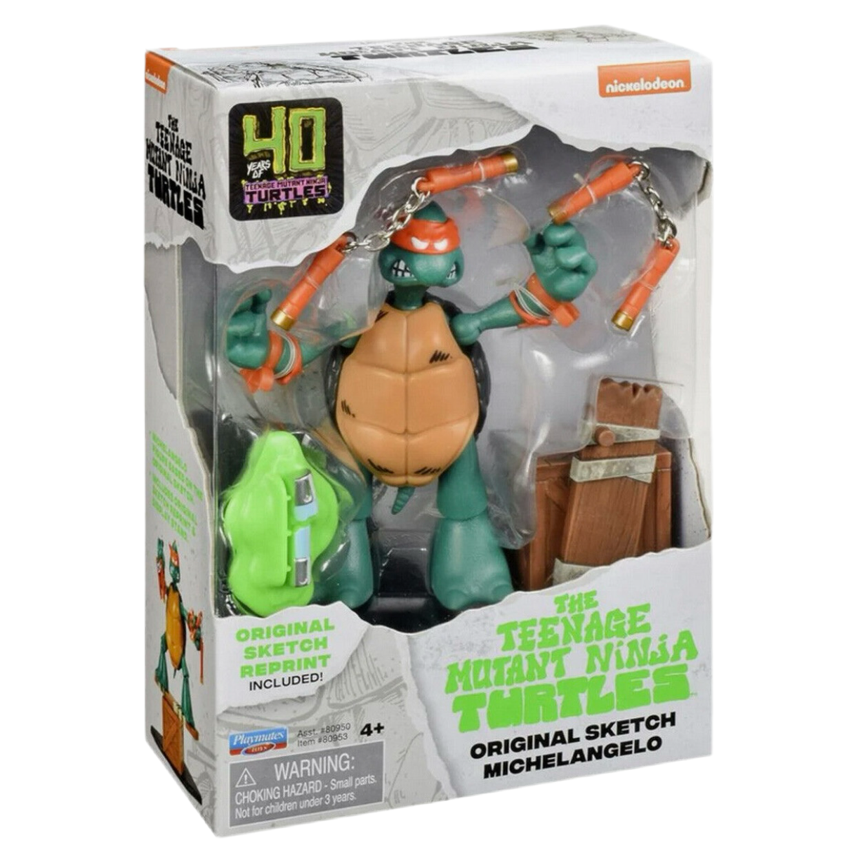 40th Years of Teenage Mutant Ninja Turtles Original Sketch Michelangelo Action Figure
