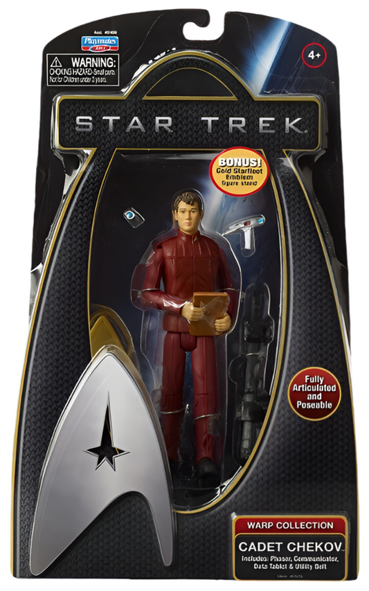 Star Trek Wrap Collection Cadet Chekov Figure with Phaser，Communicator & Data Tablet& Utility Belt