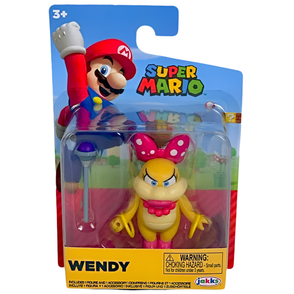 World of Nintendo Super Mario Wendy with Magic Wand Mini Figure