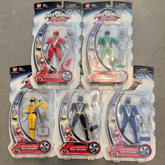 Bandai Power Rangers RPM Full Throttle Action Figures Set of 5 NIP