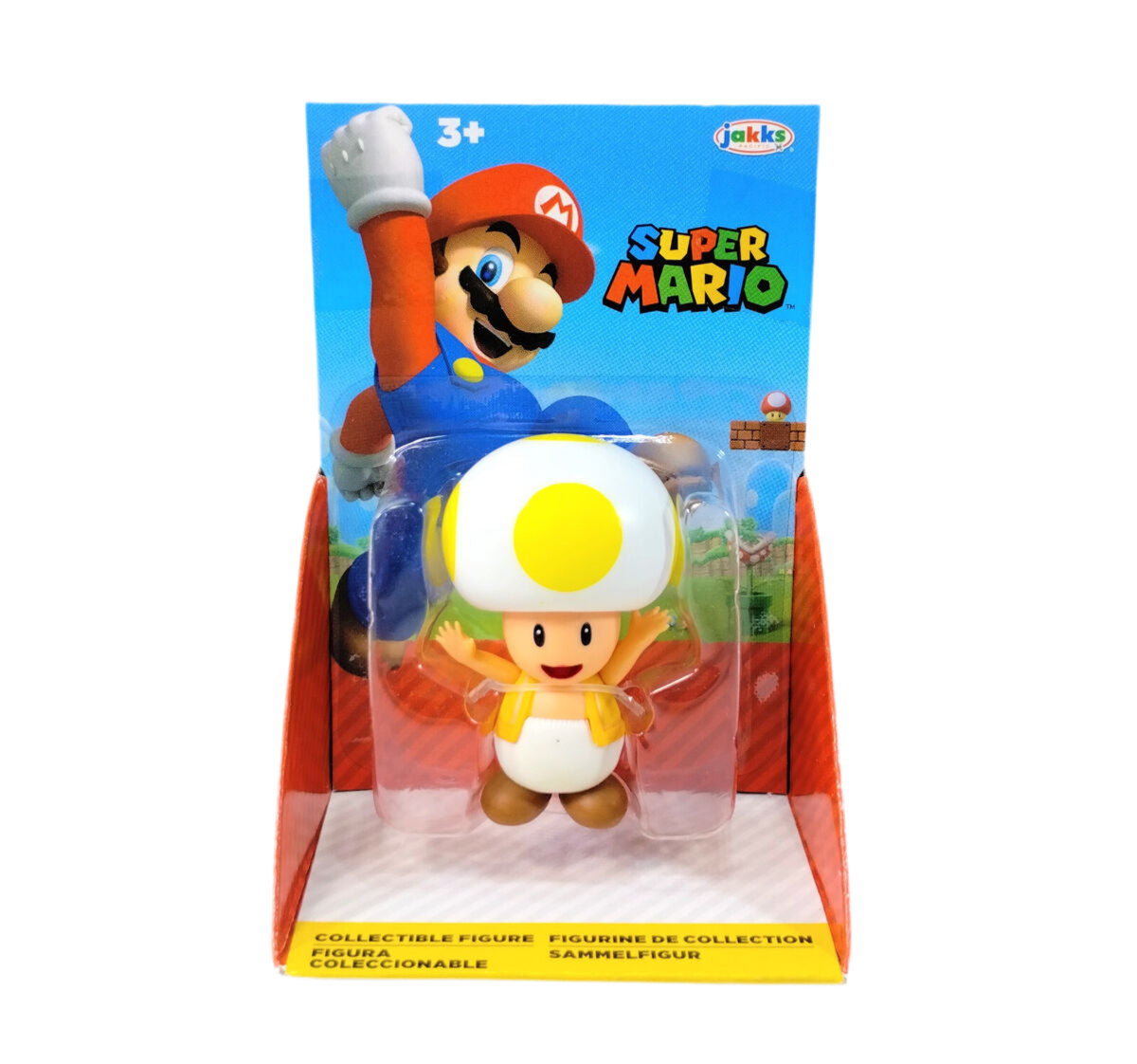 World of Nintendo Super Mario Yellow Toad 2.5" inch Figure