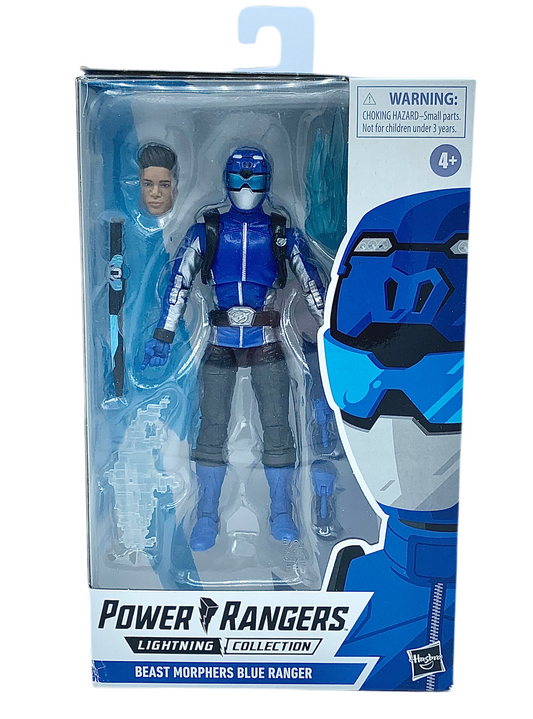 Power Rangers Beast Morphers Blue Ranger Lightning Collection Action Figure [Error] with Clear Sword Flame