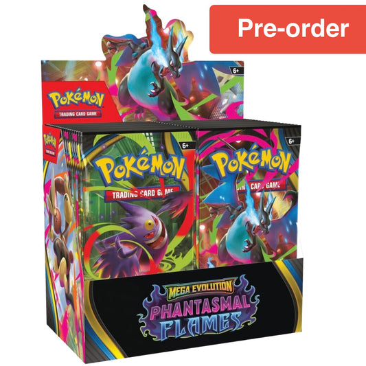 Pre-Order Pokémon Cards Mega Evolution Phantasmal Flames 36-Packs Display Booster Box