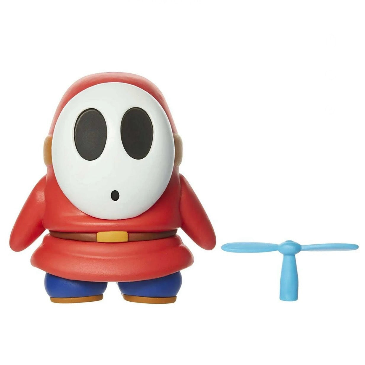 Super Mario Red Shy Guy Collectible Toy with Propeller Accessory 4-inch Action Figure