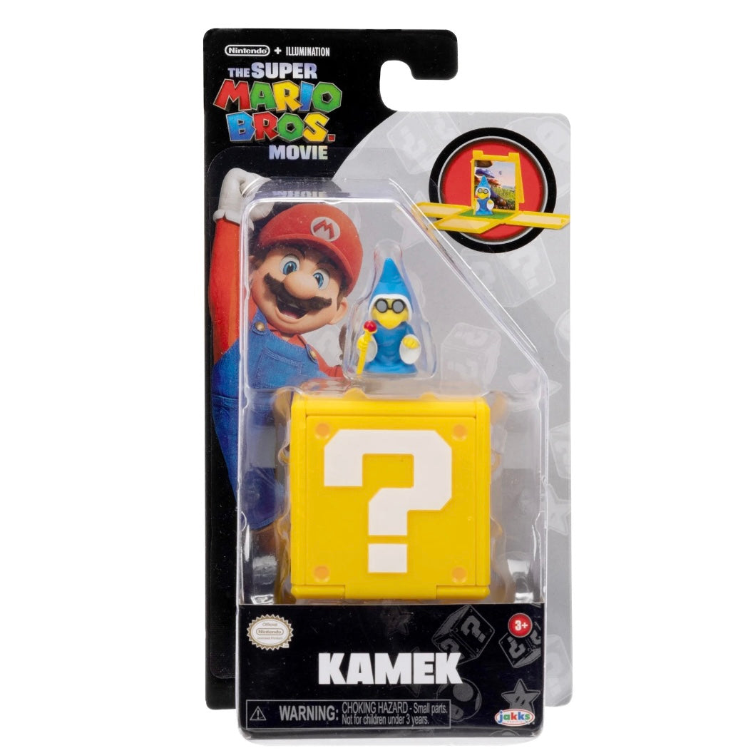 The Super Mario Bros. Movie Mini Kamek Figure with Question Block