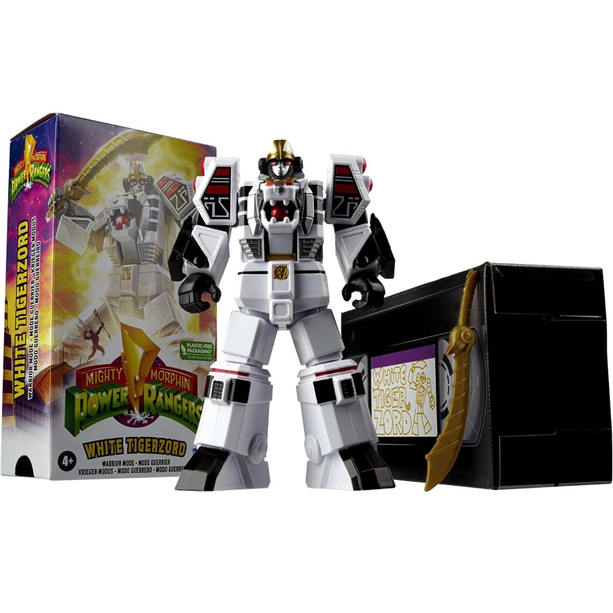 Mighty Morphin Power Rangers Megazord Classic Figure Collector Set (White Tigerzord)