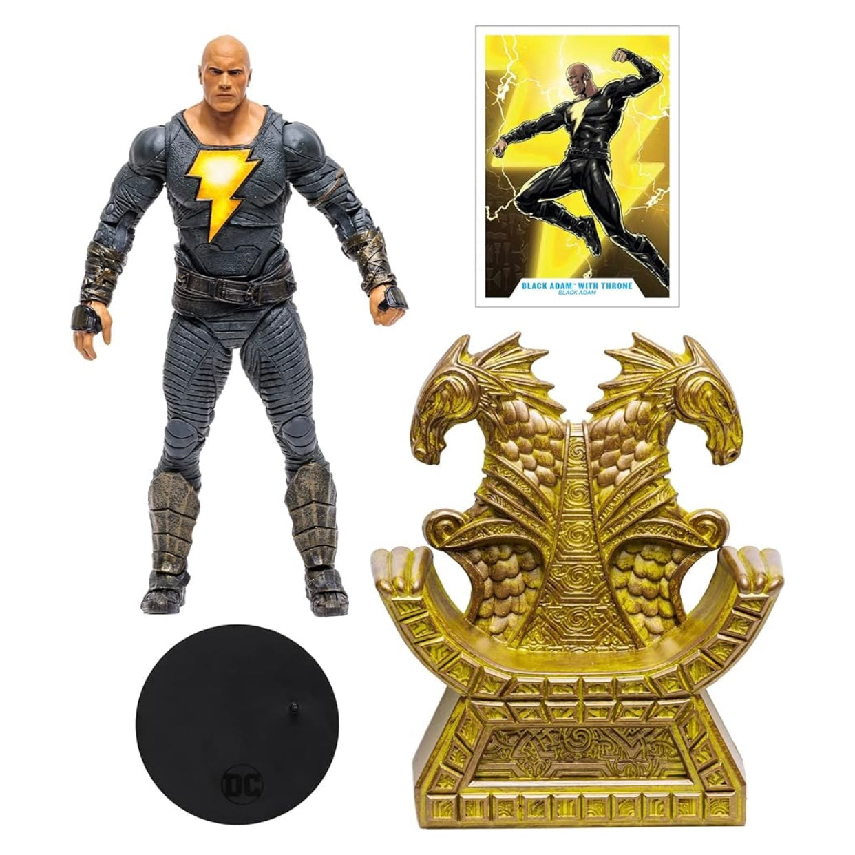 McFarlane - DC Black Adam Movie 7” Figures Black Adam Variant with Throne