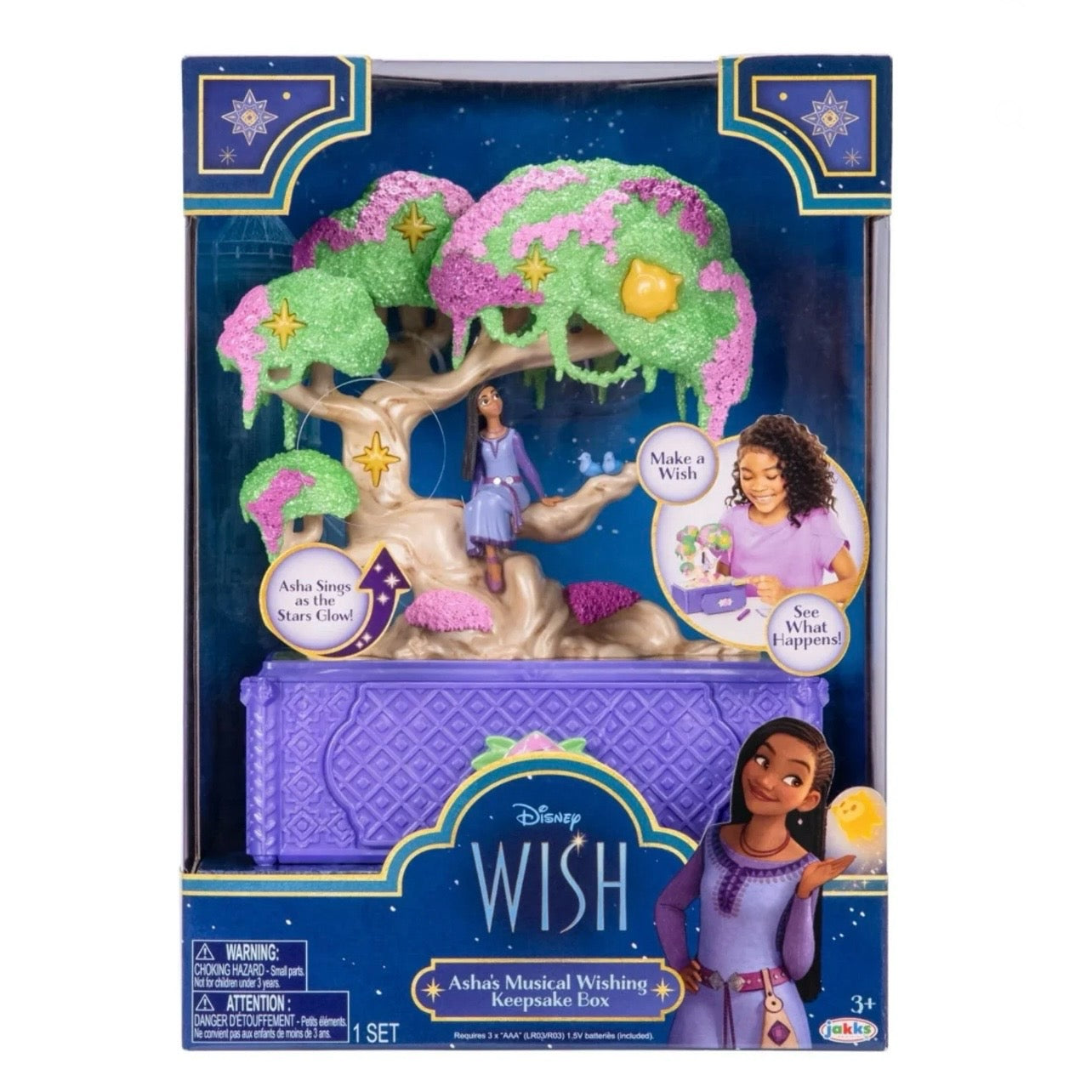 Disney Wish Asha Wish Tree Keepsake Box Sings Song