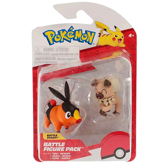 Pokémon Tepig & Rockruff Battle Figure Set Figure 2-Pack