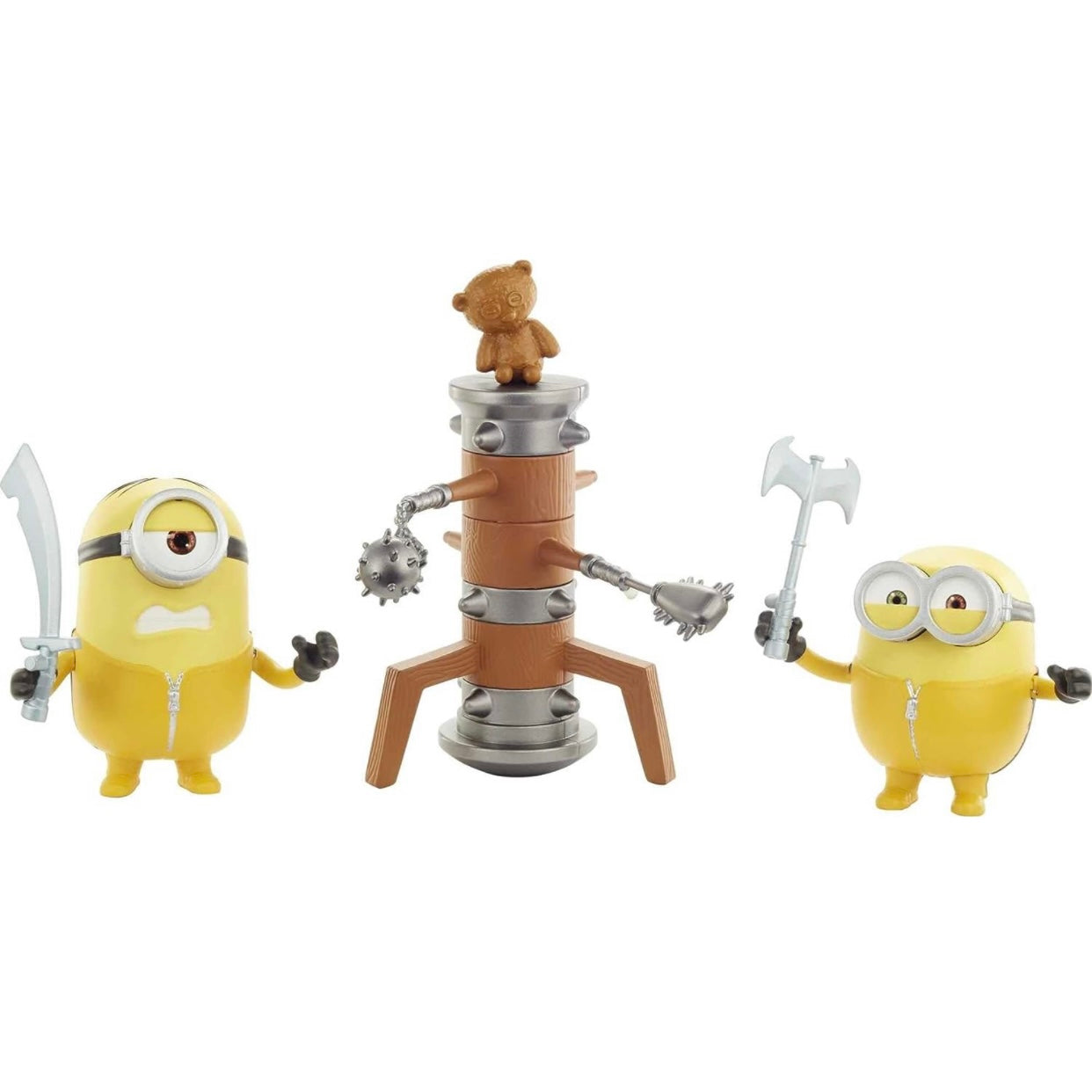 Minions: The Rise of Gru Playset with 2 Movie Moments Martial Arts Minions 4-in Figures and Kung Fu Training Accessories.