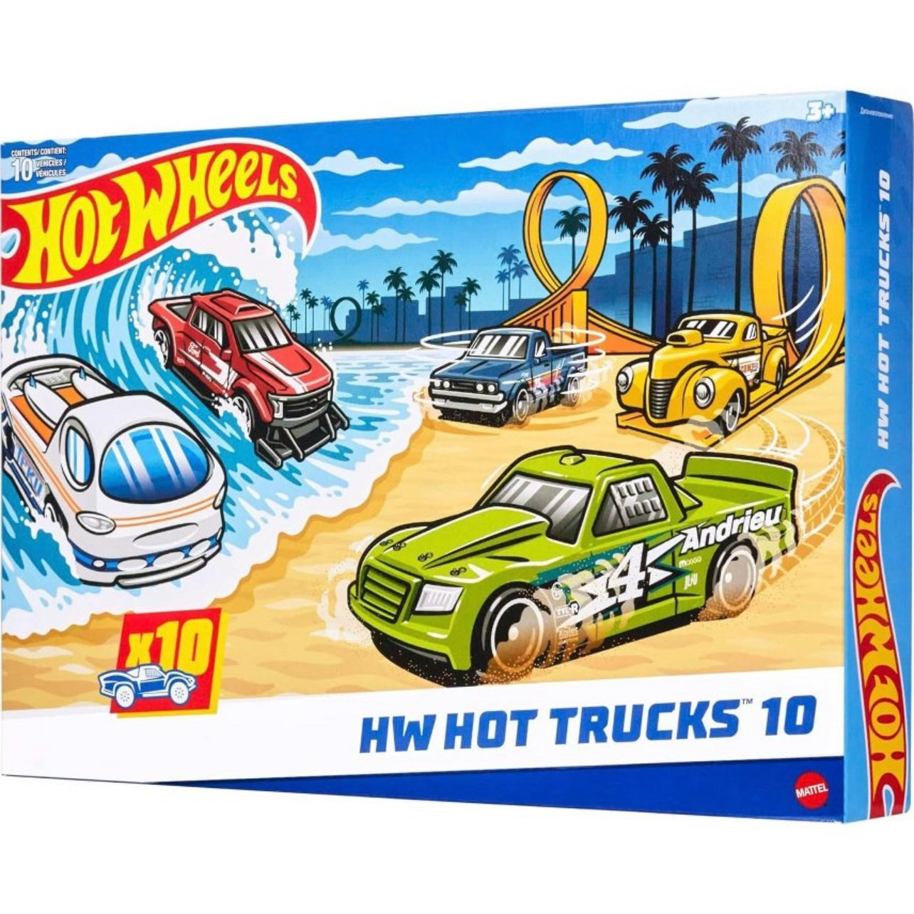 Hot Wheels 10-Pack, Trucks 1:64 Scale Set of 10