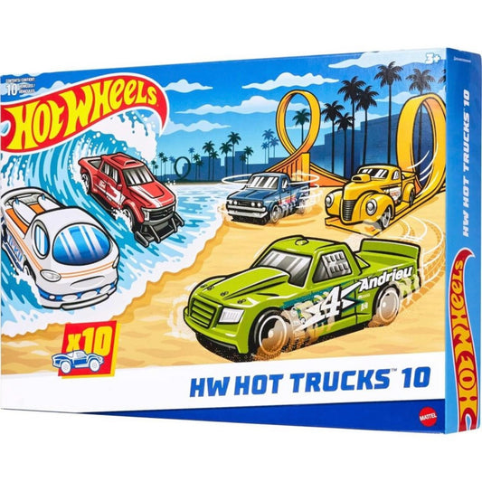 Hot Wheels 10-Pack, Trucks 1:64 Scale Set of 10