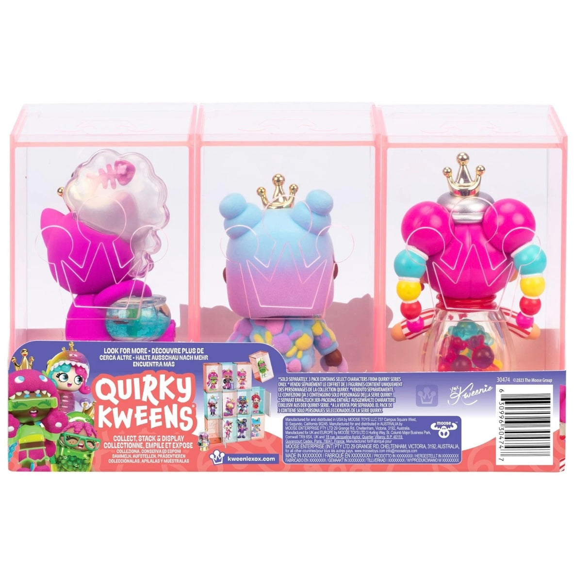 XOX Kweenie Quirky Kweens 3-Pack, a collectible set of mini fashion figures.