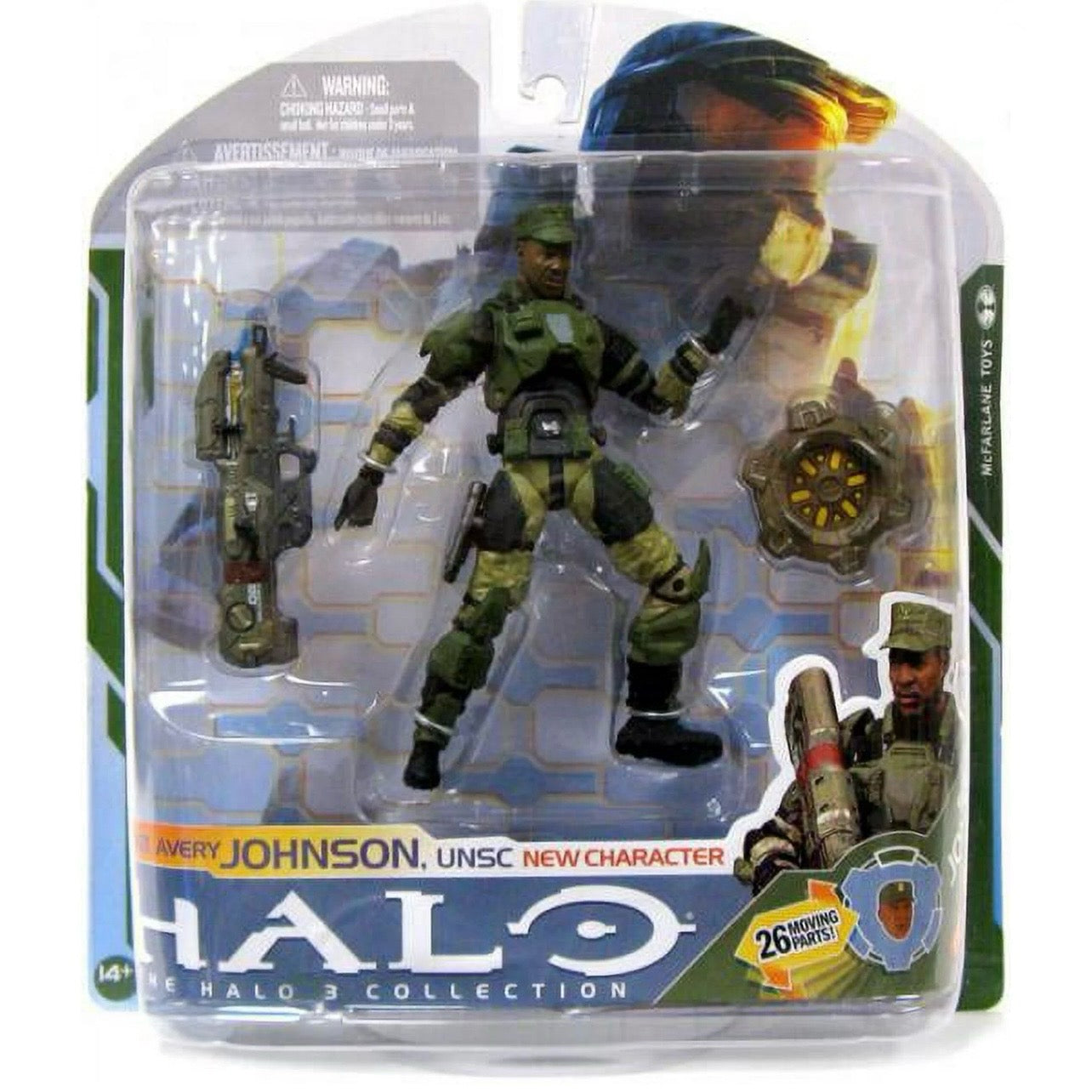 Halo 3 Collection  UNSC Sgt. Avery Johnson  New Character Action Figure