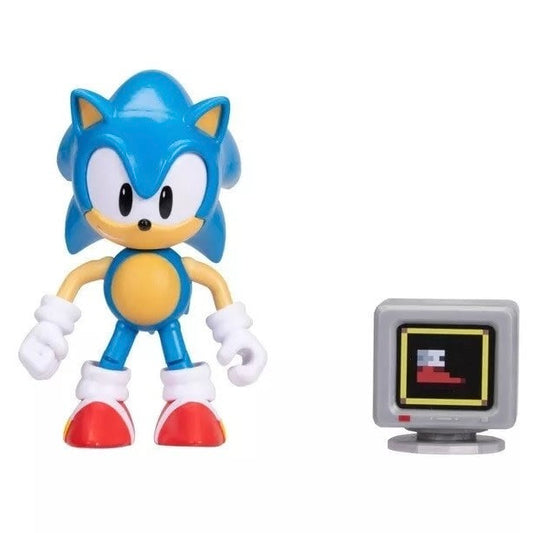 Sonic The Hedgehog with Monitor Classic 4" Articulated Figure