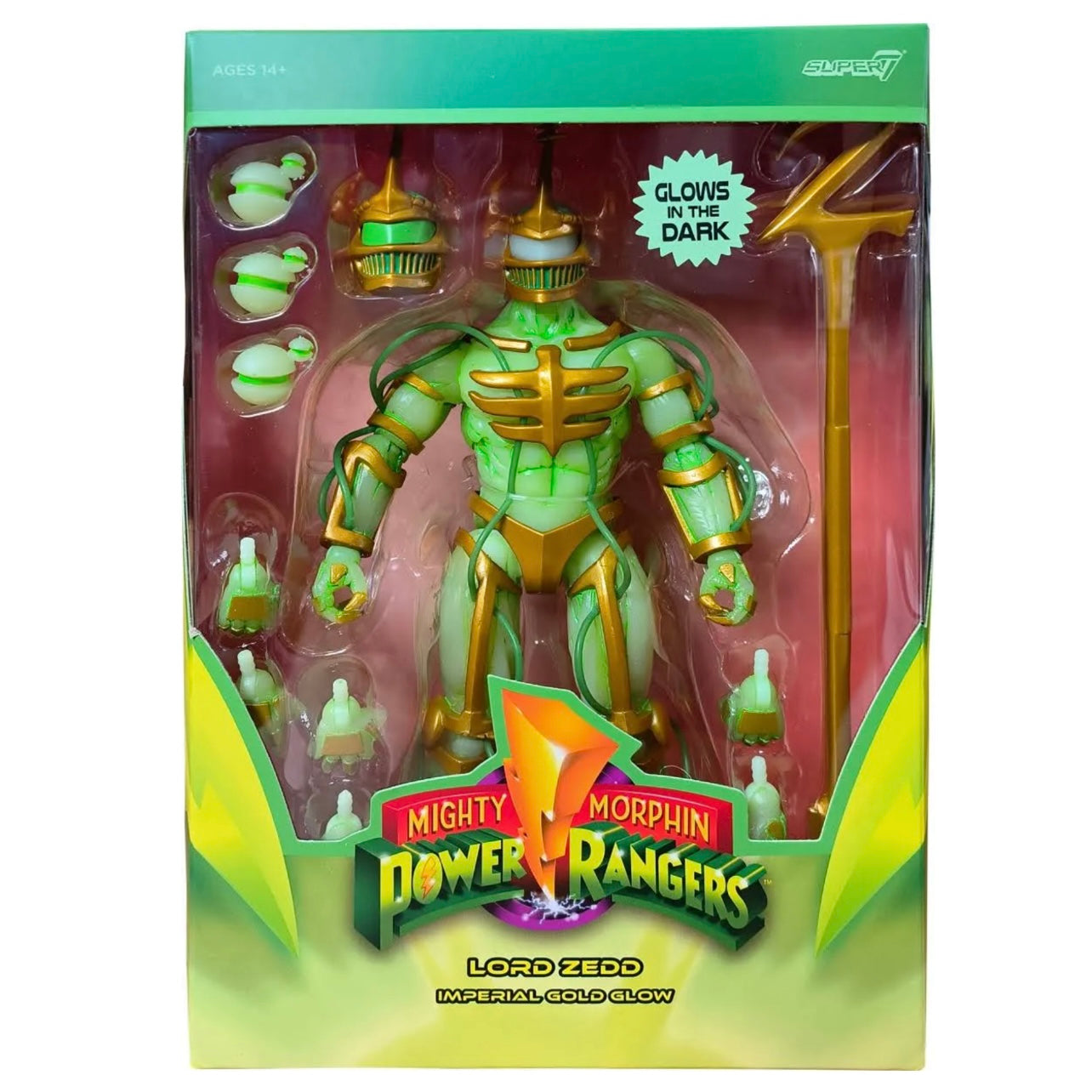 Power Rangers Mighty Morphin ULTIMATES! Lord Zedd (Imperial Gold Glow) Action Figure.