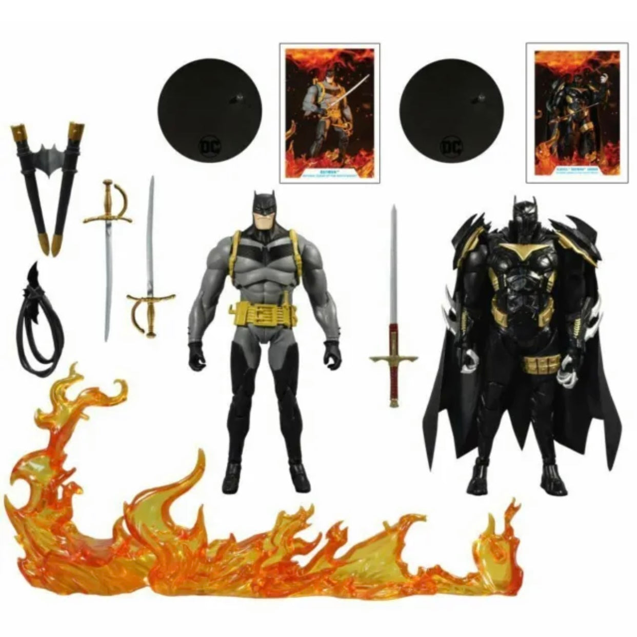 DC Multiverse Collector Multipack White Knight Batman Vs Azrael Action Figure Set, 10 Pieces