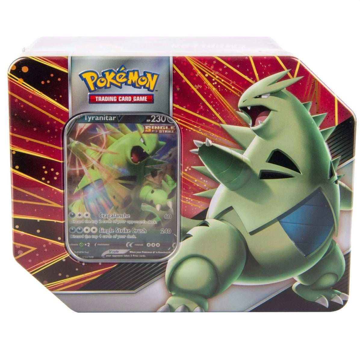 Pokemon Trading Card V Strikers Tin - Tyranitar V