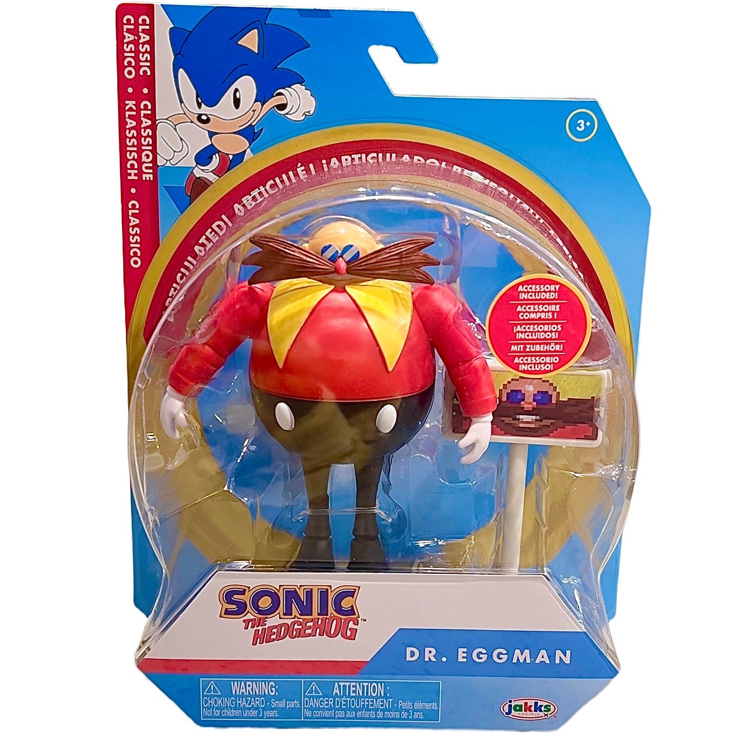 Sonic The Hedgehog Dr. Eggman Action Figure (Classic, with Goal Plate)