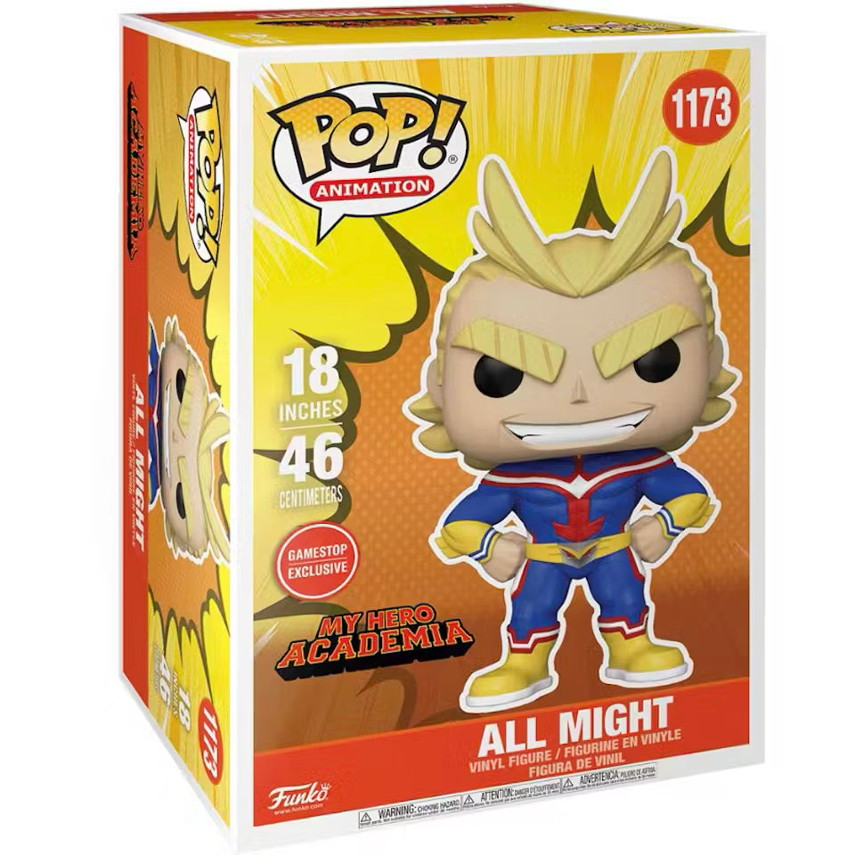 Funko Pop! Animation My Hero Academia All Might 18” GameStop Exclusive Figure #1173