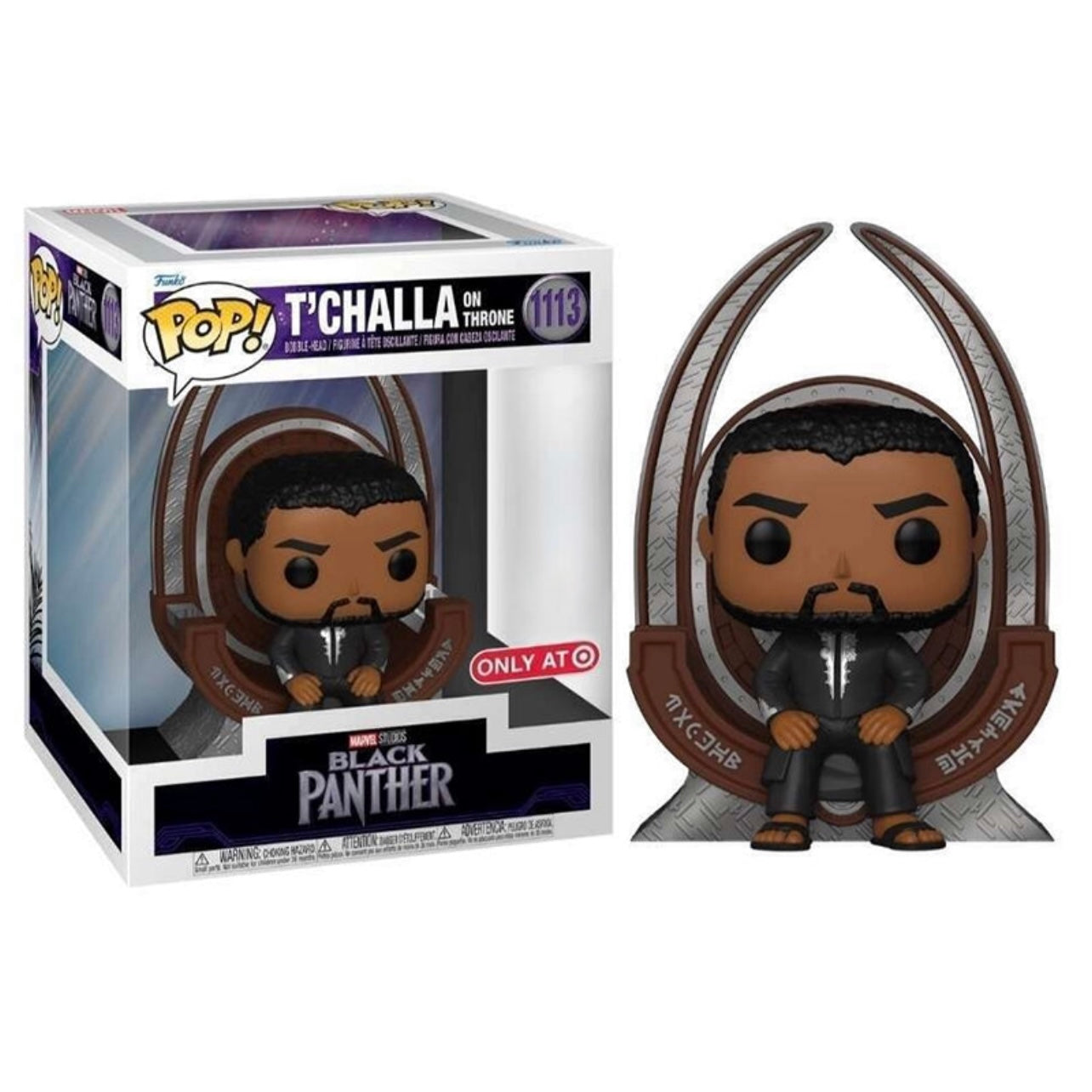 Funko Pops! Black Panther Target Exclusive T'Challa on Throne Pop! Deluxe Figure