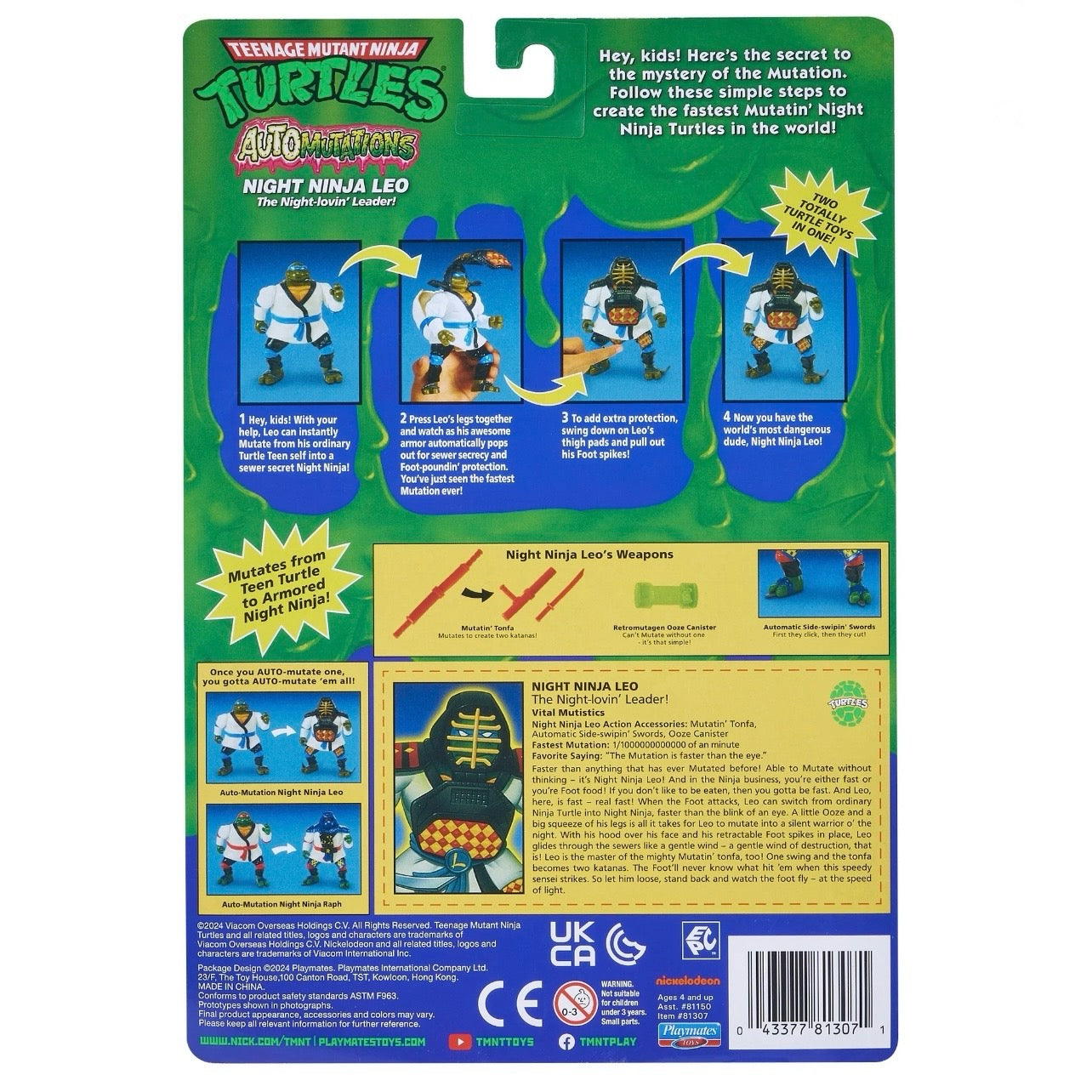 Teenage Mutant Ninja Turtles Auto Mutations Leonardo Action Figure