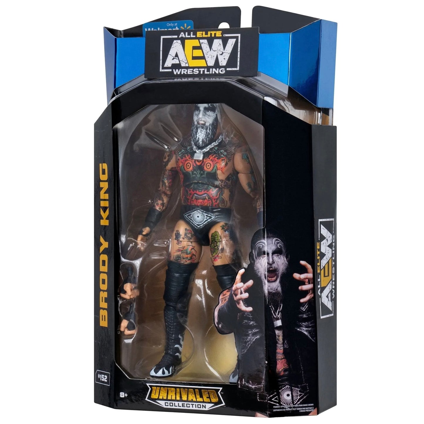 AEW Unmatched Walmart Exclusive Brody King with Chain Necklace & Alternate Fists 6 Inch Action Figure