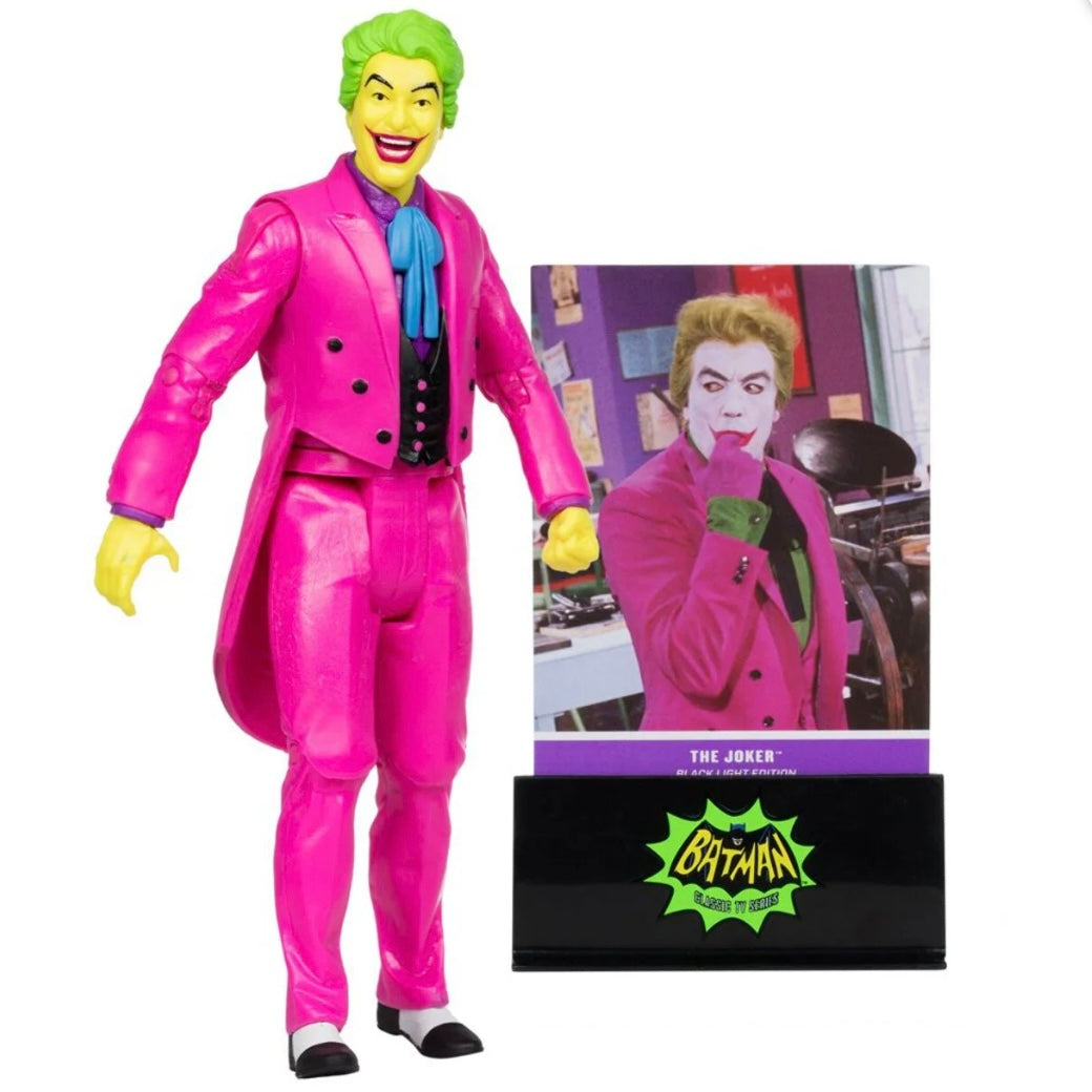 McFarlane Toys DC Retro The Joker Batman: Classic TV Series Black Light Gold Label 6-Inch Action Figure