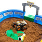 Monster Jam, Monster Dirt Arena 24-inch Playset with 2lbs of Monster Dirt and Exclusive 1:64 Scale Die-Cast Monster Jam Truck