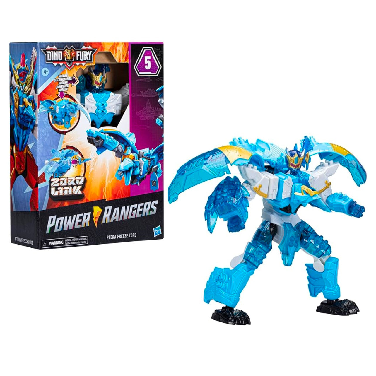 Power Rangers Dino Fury Ptera Freeze Zord Morphing Dino Robot Zord