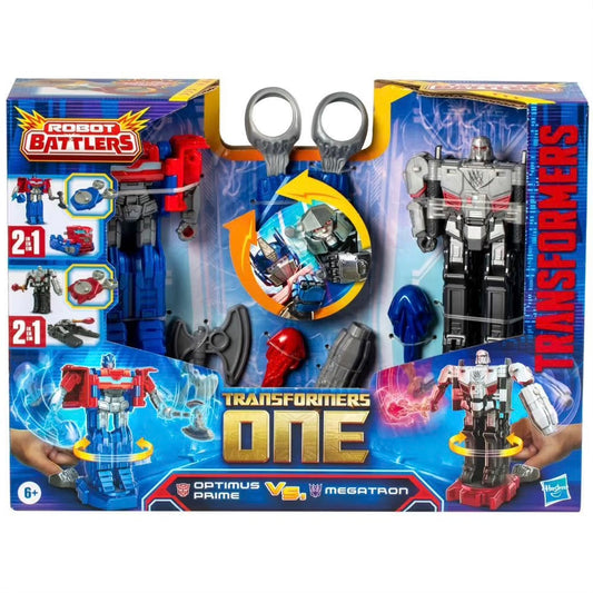 Transformers One Robot Battlers 2-Pack action figure set Optimus Prime and Megatron.