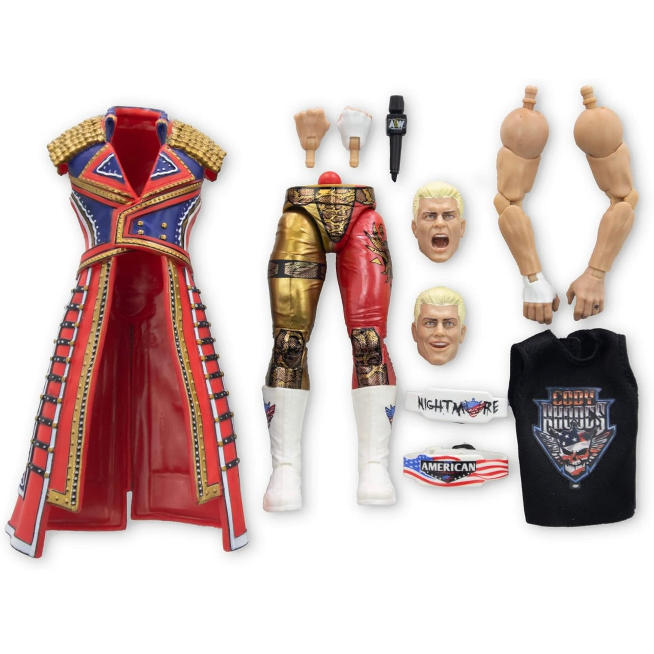 All Elite Wrestling AEW CODY RHODES UNRIVALED SUPREME- 6-Inch Cody Rhodes Figure with Accessories