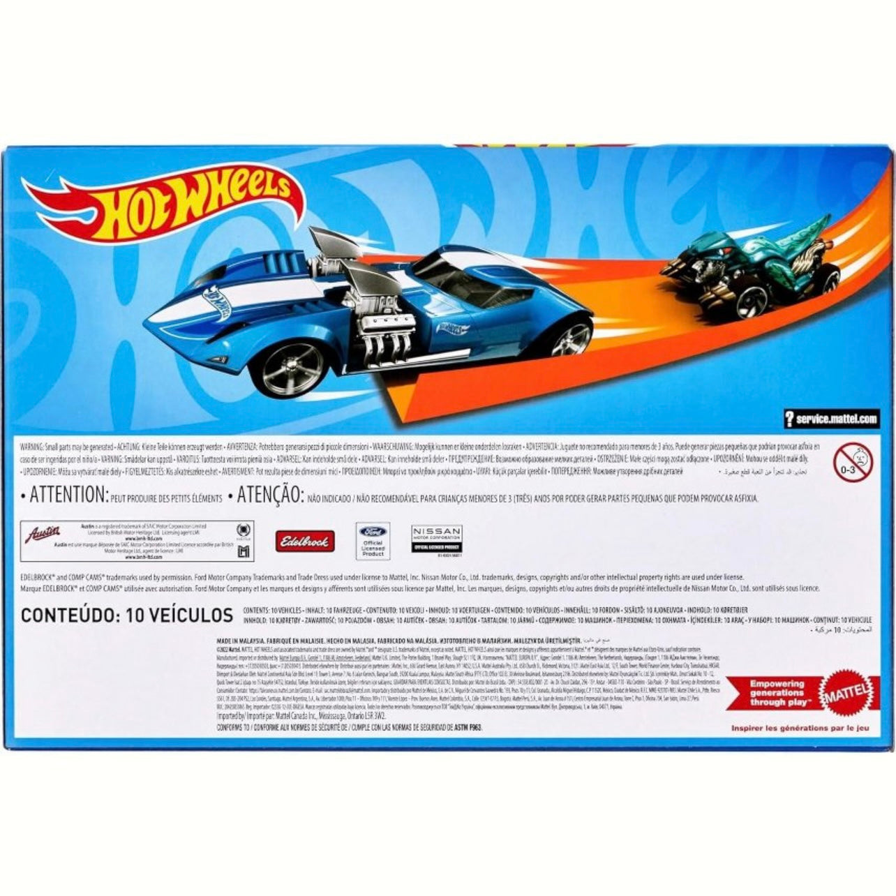 Hot Wheels 10-Pack, Trucks 1:64 Scale Set of 10