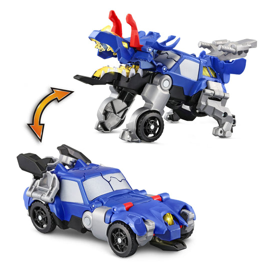 VTech Switch and Go Triceratops Roadster Transforming Blue Dino Crasher