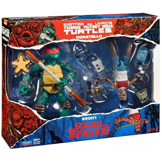 Stranger Things Teenage Mutant Ninja Turtles Crossover Action Figure 2pk - Donnie & Lucas (Target Exclusive)