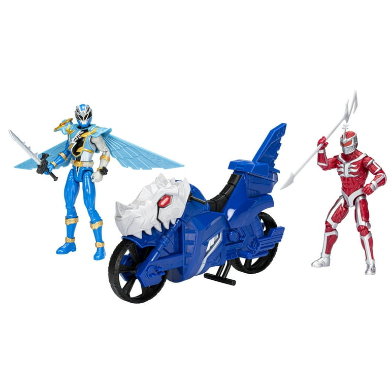 Power Rangers: Dino Fury Face-Off Blue Ranger and Vehicle vs Lord Zedd Action Figure