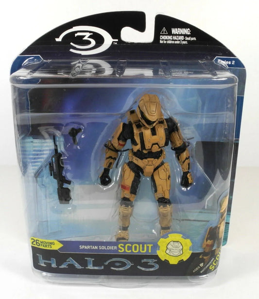 Halo 3 Series 2 Tan Spartan Soldier Scout Action Figure