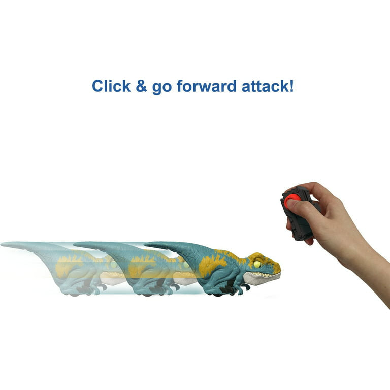 Jurassic World: Dominion Uncaged Click Tracker Velociraptor Blue Dinosaur