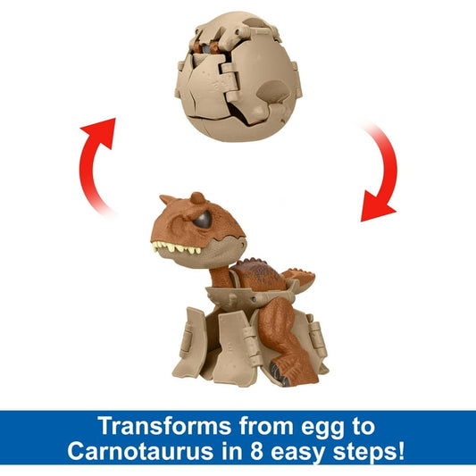 Jurassic World Egg to Carnotaurus Dinosaur Transforming Hidden Hatchers