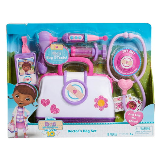 Disney Junior Doc McStuffins Toy Hospital Doctor's Bag Set, 7-piece Dress Up and Pretend Play Doctor Kit