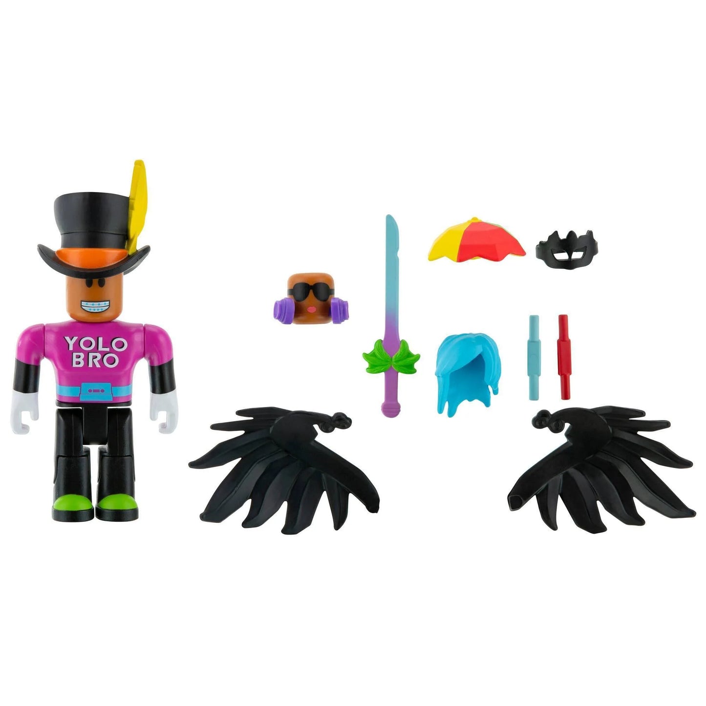 Roblox Avatar Shop Rainbow Robloxian Raver Action Figure with accessories