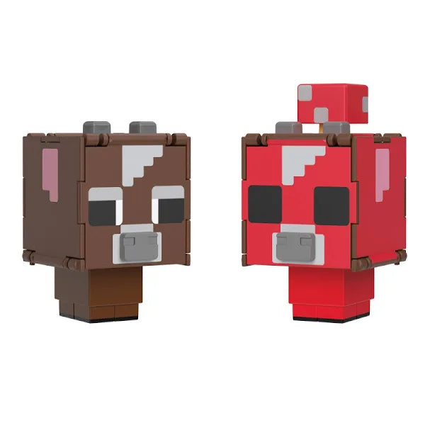 Minecraft Flippin' Figs Mooshroom + Cow Action Figure