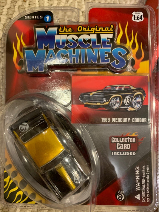 Muscle Machines Series 1 Die-cast 1969 Mercury cougar 1:64 (Black)