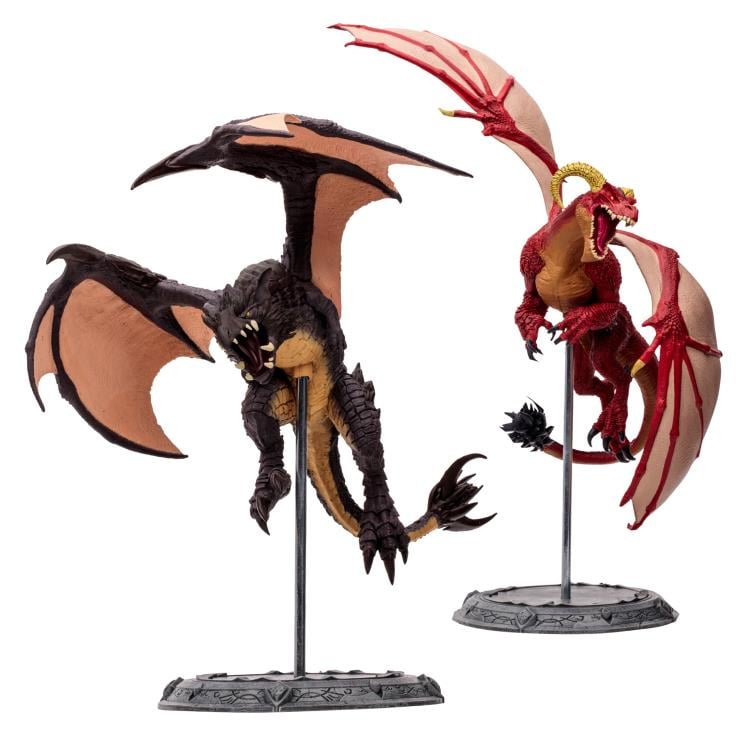 McFarlane Toys World of Warcraft Red Highland Drake and Black Proto-Drake 1/12 Scale Figure Two-Pack