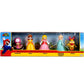 World of Nintendo Super Mario Princess Peach, Rosalina, Daisy, Toadette & Wendy Koopa Mini Figure 5-Pack