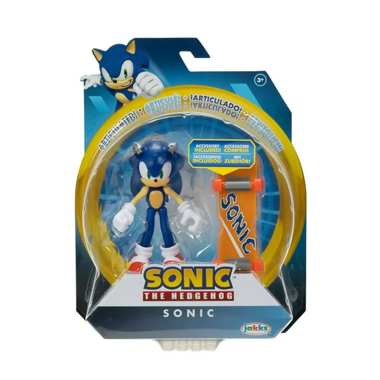 Sonic The Hedgehog 4" Articulated Action Figure Collection Sonic with Orange Skateboard