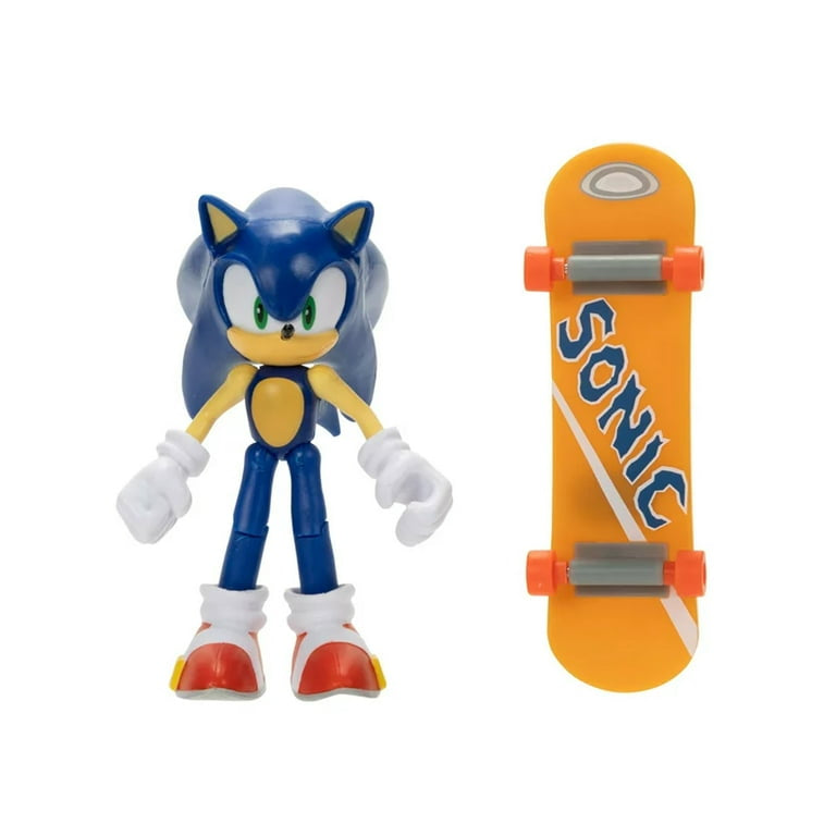 Sonic The Hedgehog 4" Articulated Action Figure Collection Sonic with Orange Skateboard