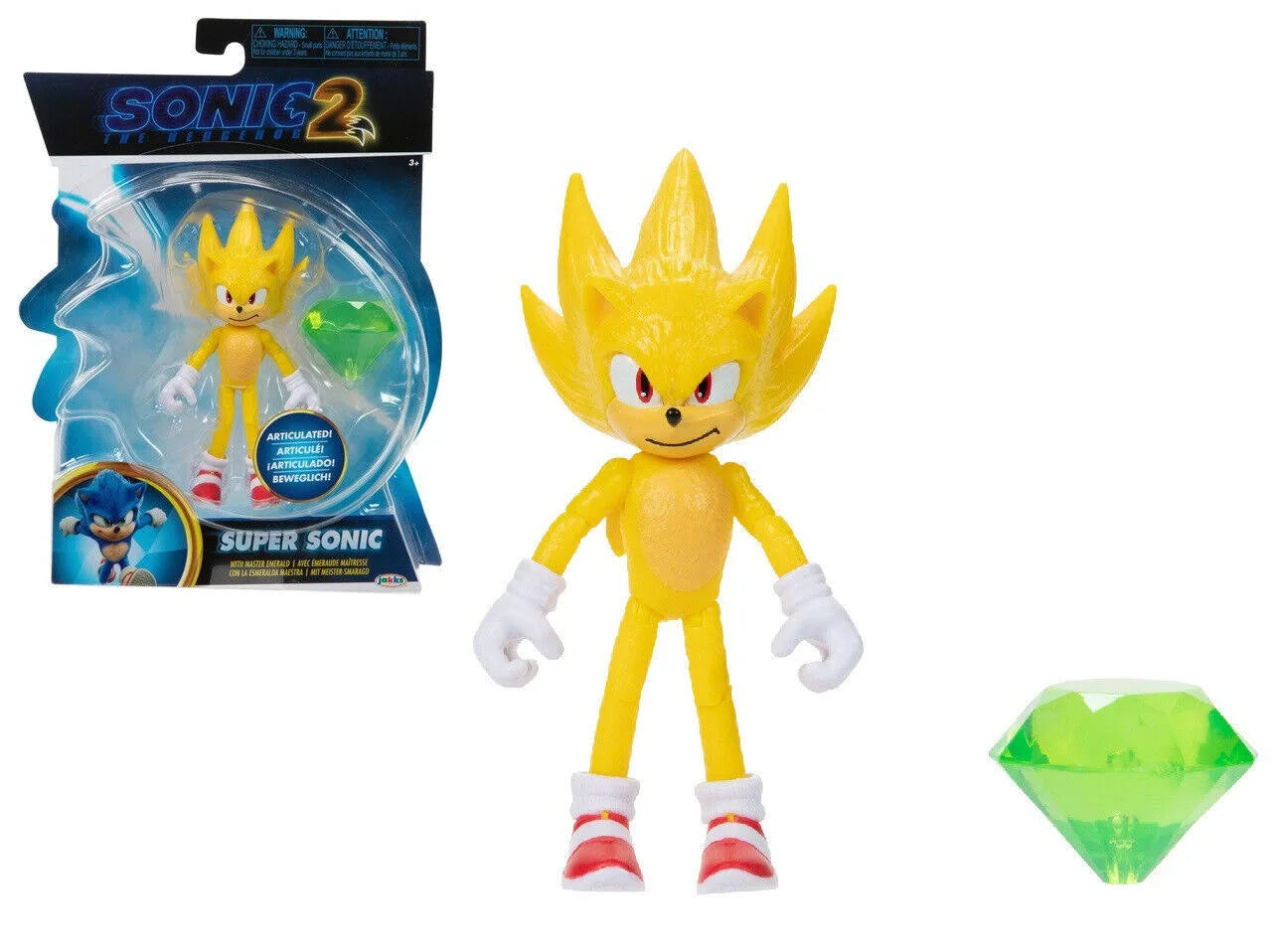 Sonic The Hedgehog 2 Movie Series 4-inch Action Figure Super Sonic with Master Emerald